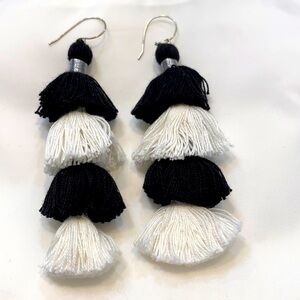 Handmade Argentium Sterling Silver Tassel Earrings